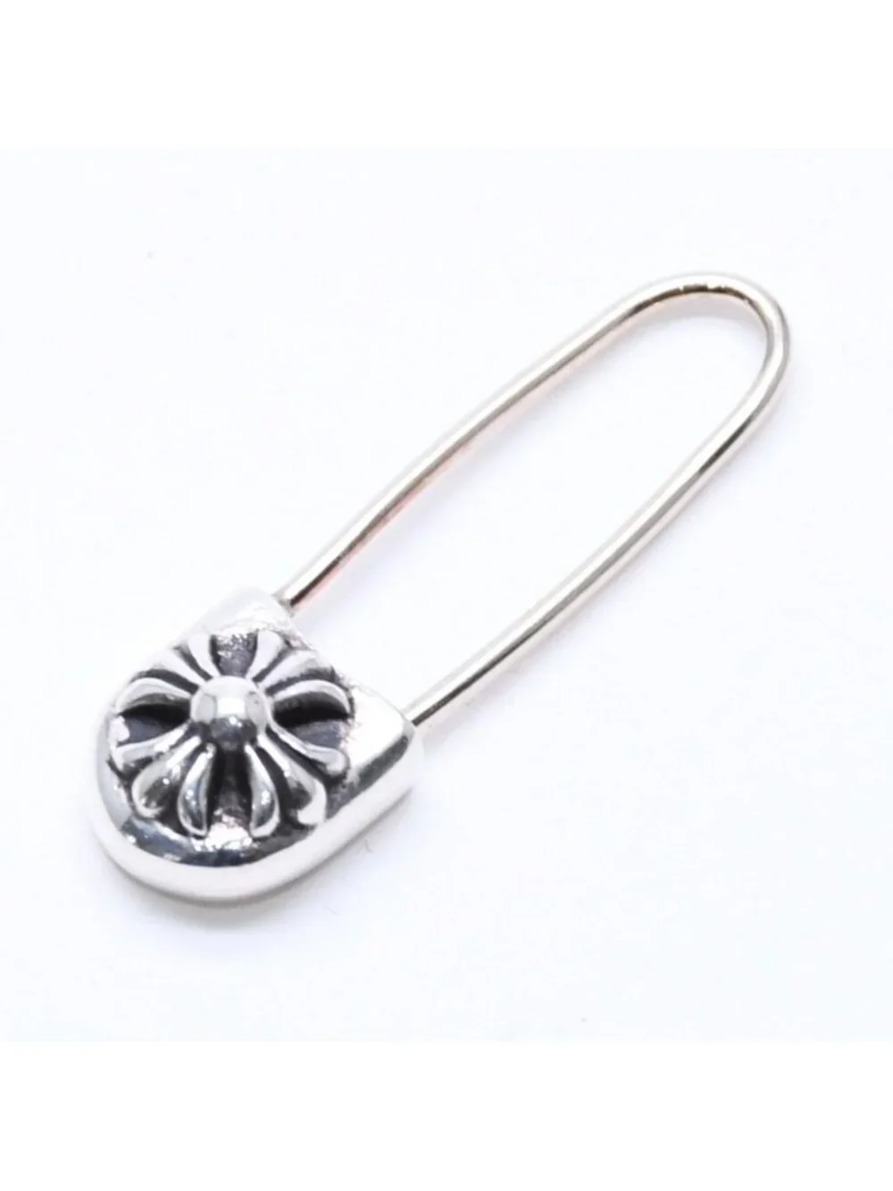 Chrome Hearts Safety Pin CH Plus SM ER CH Pin Small Earrings 925